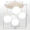 Chehalis plafonnier globe moderne scandinave à 5 lumières, ø 45 cm
