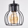 Gondo suspension bois avec barre façon tronc, 3 flammes E27, longueur 60 cm