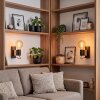Applique murale Lemou E27 style rétro, lot de 2 luminaires muraux pour salon