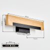 Inzino applique murale LED en bois, rampe LED en bois, lot de 2