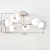 Koyoto plafonnier boule rond à 6 lampes E14, diamètre 78 cm, design moderne