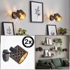 Tallaboa appliques murales orientables avec interrupteur, abat-jour en tissu à motif