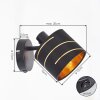 Alsen applique murale orientable avec interrupteur, liseuse murale à fentes symétriques