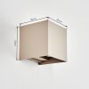 Tamarin applique murale extérieure LED cubique, éclairage haut et bas, lot de 2