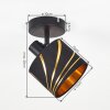 Alsen plafonnier orientable avec abat-jour noir et doré, éclairage intérieur rétro