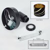 Alsen plafonnier orientable avec abat-jour noir et doré, éclairage intérieur rétro
