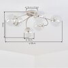 Chehalis plafonnier boule 6 lumières G9 à bras courbés, diamètre 58 cm, style vintage