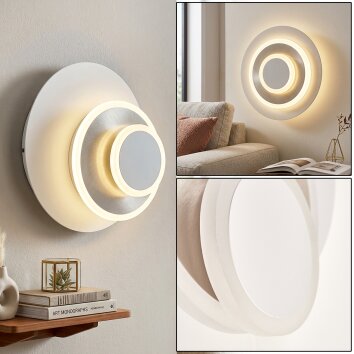 Lemik applique murale LED ronde, luminaire mural orientable à cercles plats