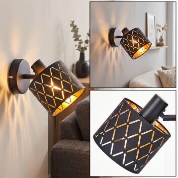 Applique murale orientable Alsen, pivotante, abat-jour ajouré E14, ø 12 cm