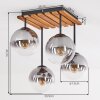Gastor plafonnier 4 lumières E14 avec abat-jours globe style bohème rétro