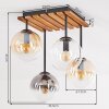 Gastor plafonnier à globes E14 4 flammes boho pour salon et salle à manger