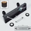 Tallaboa plafonnier 2 spots orientables, abat-jour ajourés motif grille