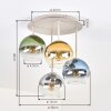 Plafonnier Koyoto à globes, luminaire de plafond 4 lampes, diamètre 38 cm
