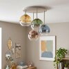 Koyoto plafonnier boule 4 lumières, globes ronds rétro, ø 38 cm