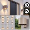 Tamarin applique murale extérieure avec détecteur de mouvement LED, lot de 2