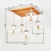Gastor plafonnier boule 5 lampes, abat-jour globe, diamètre 39 cm, style boho