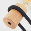 Lampadaire 3 lumières Voril E27, lampadaire avec interrupteur à pied, 141,5 cm