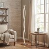 Velix lampadaire LED sur pied torsadé moderne, 143 cm, salon et bureau