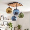Koyoto plafonnier 4 lumières à globes pour salon, style boho rétro