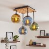 Koyoto plafonnier 4 lumières à globes pour salon, style boho rétro