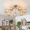 Gastor plafonnier rétro à 7 globes ronds, luminaire de plafond Ø 82 cm