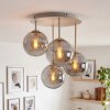 Gastor plafonnier à globes, plafonnier boule rétro vintage 4 lumières Ø 38 cm