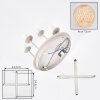 Basto plafonnier boule à 4 lumières avec abat-jour tressés, style boho