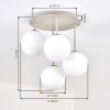 Gastor plafonnier boule, plafonnier globe rond 4 lampes E14 Ø 38 cm