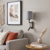 Turil LED applique murale liseuse tête de lit avec abat-jour tissu et spot orientable