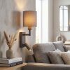 Turil LED applique murale liseuse tête de lit avec abat-jour tissu et spot orientable