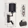 Turil applique murale avec liseuse de lit LED orientable, lot de 2 pour chambre
