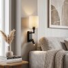 Turil LED applique murale liseuse avec abat-jour en tissu et spot orientable