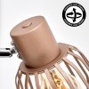 Keldor applique murale orientable avec interrupteur, abat-jour cage rétro E27
