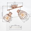 Keldor plafonnier spot orientable à 2 lumières E27 avec abat-jour cage