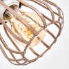 Keldor plafonnier à 3 spots orientables avec abat-jour cage rétro