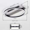 Kordex plafonnier LED moderne pour salon et salle à manger, design anneau plat