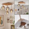 Koyoto plafonnier 4 lumières à globes, luminaire de plafond boho rétro