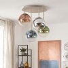 Gastor plafonnier boule vintage, plafonnier 4 lumières E14 pour salon