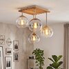 Koyoto plafonnier 4 lumières E14, style boho rétro pour salon et salle à manger