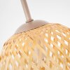 Plafonnier Basto en rotin bambou, lampe de plafond bohème 4 lumières E14