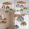 Gastor plafonnier boule 4 lumières E14, luminaire de plafond style rétro