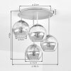Koyoto plafonnier boule 4 lumières Ø 38 cm, style vintage rétro moderne