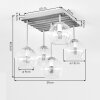 Koyoto plafonnier 5 lumières avec abat-jours globe pour salon et salle à manger