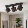 Spot de plafond moderne Alsen à 3 lumières, abat-jour noirs ajourés géométriques