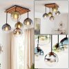 Gastor plafonnier boule à 5 lumières, globes suspendus rétro pour salon et salle à manger