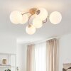 Chehalis plafonnier boule moderne 6 lumières, design globes courbés ø 64 cm