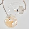 Chehalis plafonnier boule 6 lumières G9, design courbé, Ø 58 cm, salon