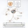 Chehalis plafonnier à globes, luminaire de plafond 6 douilles G9 Ø 58 cm