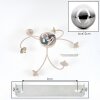 Chehalis plafonnier à globes ronds 6 lumières G9, diamètre 64 cm, style rétro