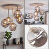 Chehalis plafonnier boule rétro 5 lampes G9, abat-jour globe ø 45 cm